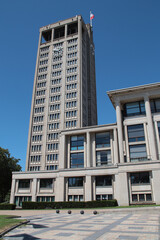 modern concrete hall (city hall) in le havre in normandy in france  © frdric