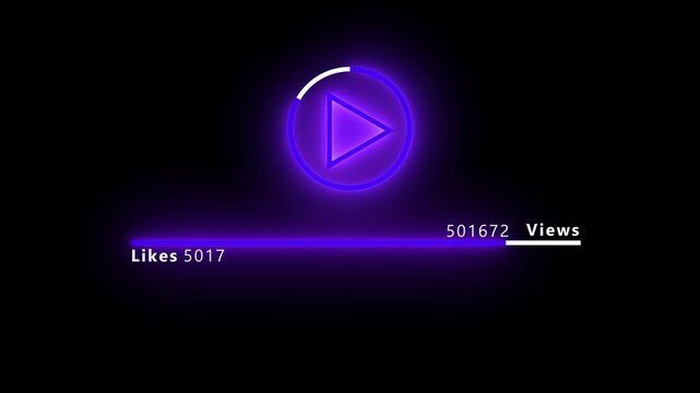 Play Button. Live Streaming Template. of Streaming, Broadcasting, Online Video.Pushing 4K Red Play Button Animation isolated on black background