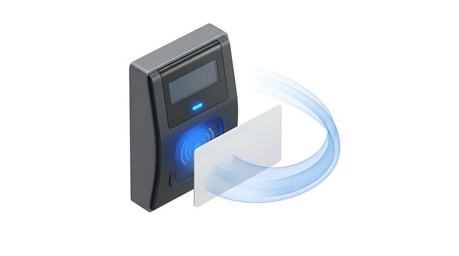Electronic card reader and security access scanner.