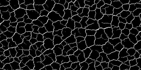 Fototapeta premium Abstract Black Cracked Earth Texture with Dense Dry Soil Pattern for Premium Background Design