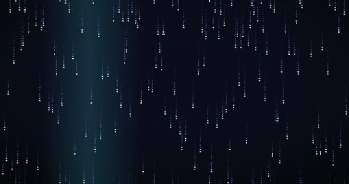 Devanagari characters fall in a violet-hued matrix rain animation, creating a signal breach atmosphere.