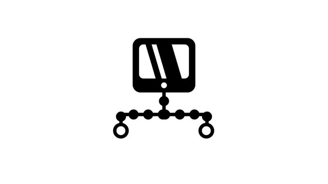 A medical monitoring equipment icon symbolizing patient care devices, hospital machinery, intensive care units, and clinical diagnostic systems used