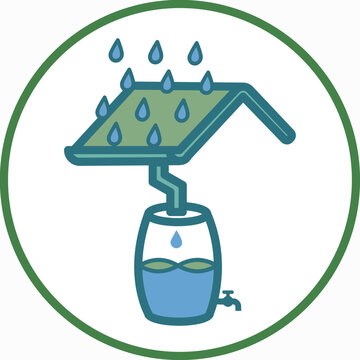 Rainwater management strategy icon