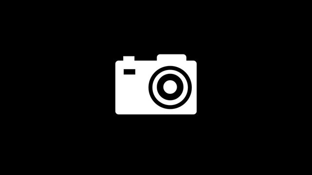 Camera icon motion animation.