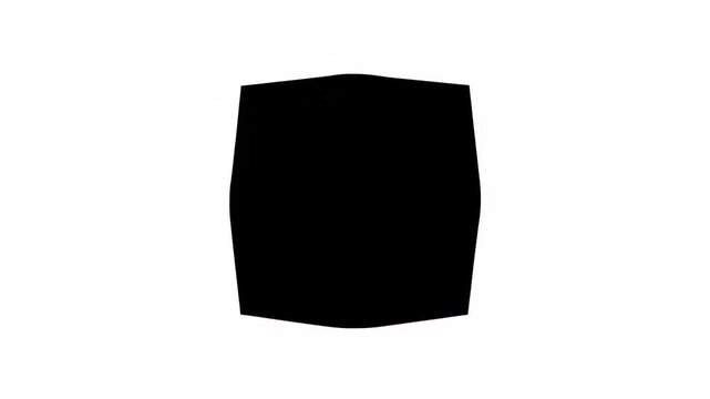 Black polygonal solid background material, black and white geometric dynamic