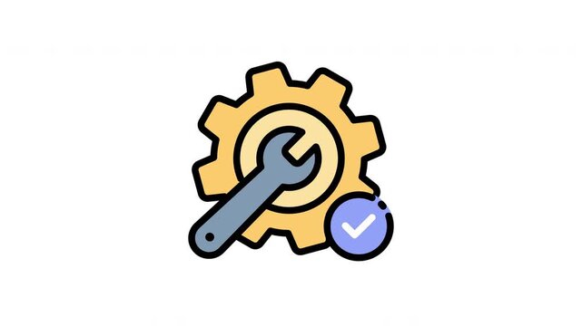 Gear and wrench icon symbolizing repair and maintenance services.