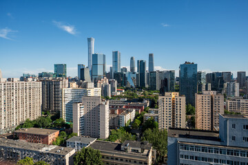 Fototapeta premium Modern urban skyline of Beijing, China
