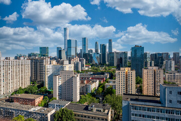 Obraz premium Modern urban skyline of Beijing, China