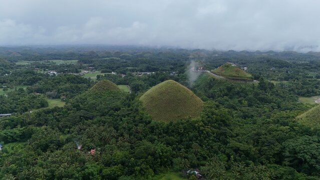 Aerial View of the Chocolate Hills in Bohol