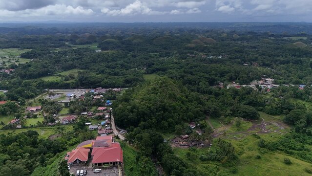 Aerial View of the Chocolate Hills in Bohol