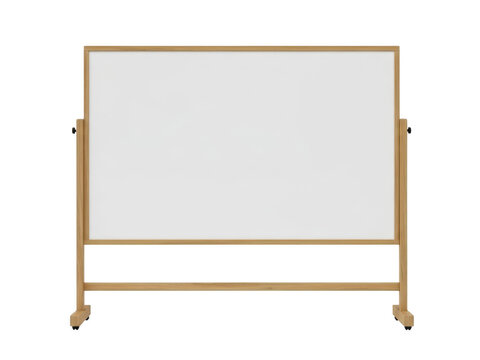 Adjustable easel with a blank whiteboard for presentations or drawings