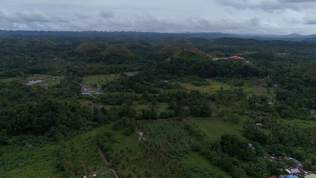 Aerial View of the Chocolate Hills in Bohol