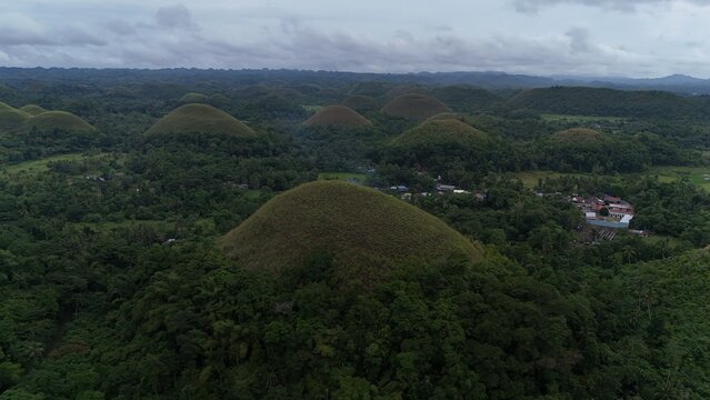 Aerial View of the Chocolate Hills in Bohol