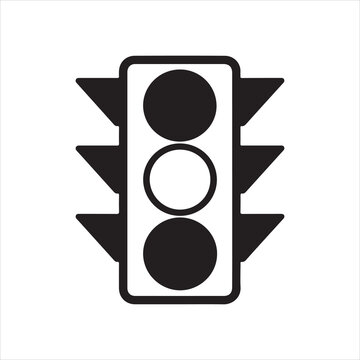 Traffic light icon vector for transportation and city road.