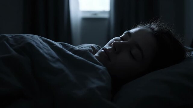 Female bedroom sleeping scenes, quiet sleeping moments