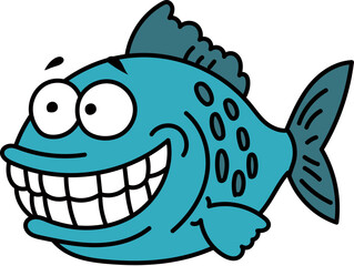 Naklejka premium Fish Character
