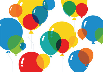 Obraz premium Colorful balloons floating in air.