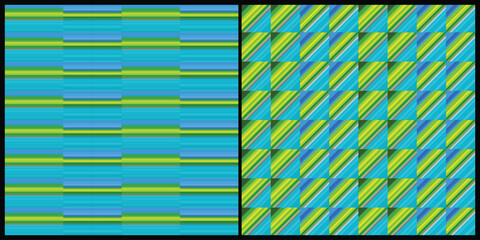 Obraz premium Blue Cyan Lime Gradient Geometric Seamless Pattern Background for Textile Wallpaper Fabric Packaging Web Print and Digital Design.