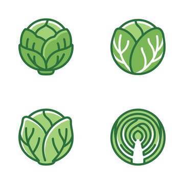 Cabbage Vegetable Illustrations in Various Styles.