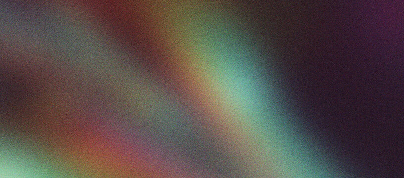 Prismatic light leak background with soft rainbow lens flare. Abstract colorful bokeh texture for creative overlays. Vibrant spectrum of light rays on dark backdrop for cinematic visual design.