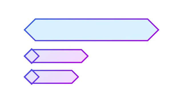 Clean purple blue gradient quiz question and multiple choice option boxes on white background. Modern educational and trivia lower third UI template.