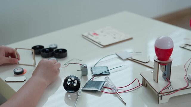 Electronic Activity Kit, STEM science toy,  child learn electrical processes through hand on experience without screen time, emotional intelligence, intellectual intelligence, executive function.