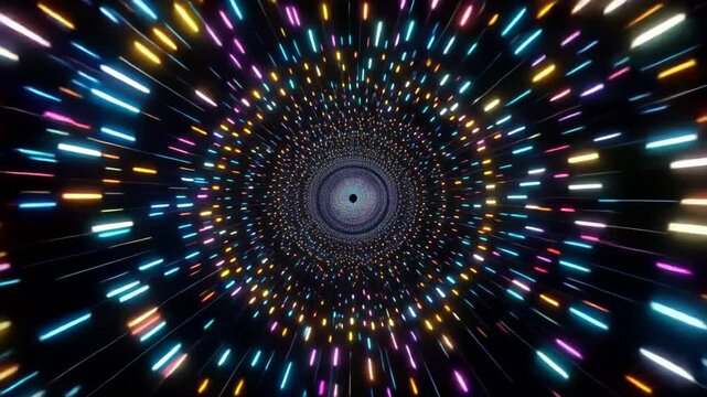 Colorful light particle radiation effect material, dynamic photosensitive rotating back