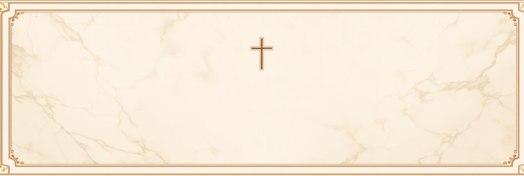 Frame with a cross and ornate religious frames and ethnic decorative leaves. Perfect for Easter cards, Christmas cards, and baptism cards..