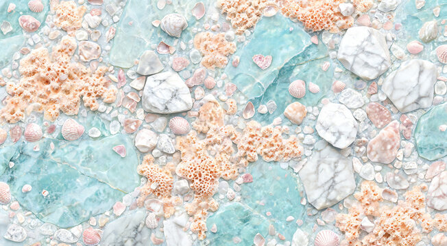 Pastel Coral Stone Texture Background