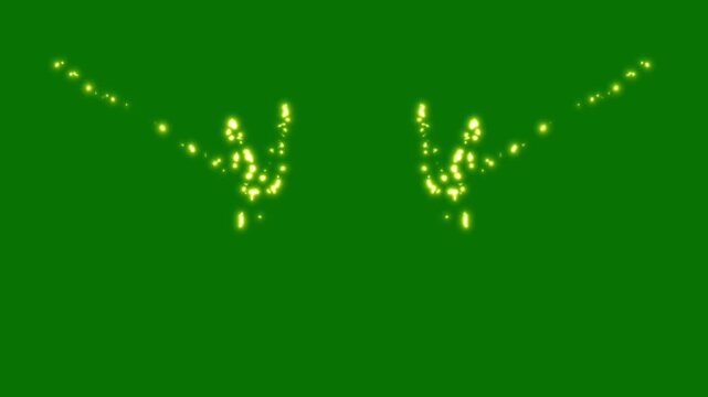 lightning storm, blue light force effect cartoon lightning spark flash explosion.lightning strike energy flash effect on green background .torm Power Charge Effect,4k thunder video