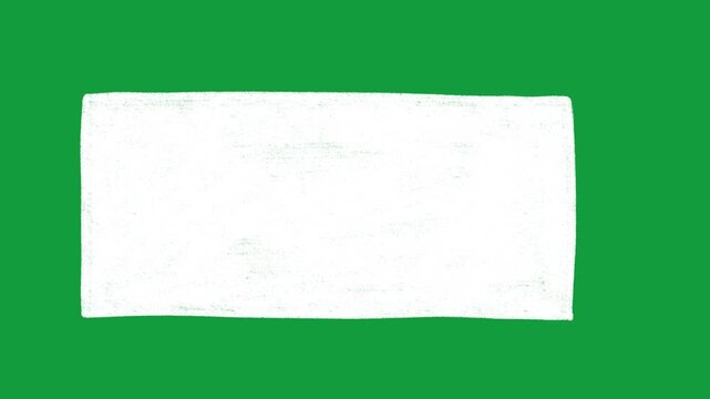 Hand Drawn Rounded Rectangle Frame Animation on Green Screen | 2D Hand Drawn Doodle Box Motion Graphics | Sketch Style Frame Overlay Animated Asset