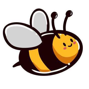 cute bee ilustration