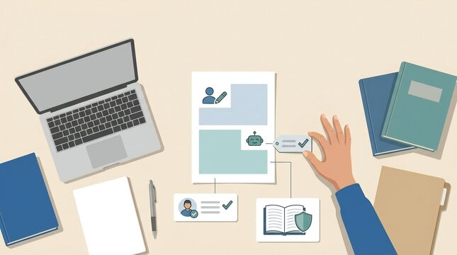 Student Reviewing AI-Assisted Assignment and Academic Integrity Disclosure