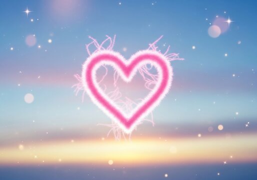 Ethereal Heartburst on a Dawn Sky