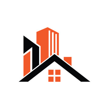 Professional and modern real estate logo design featuring a clean property inspired concept.