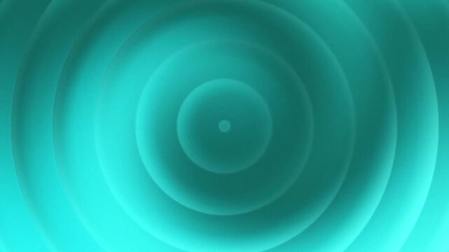 Abstract Teal Teal and Mint Green Water Ripple Concept Background with Concentric Circles