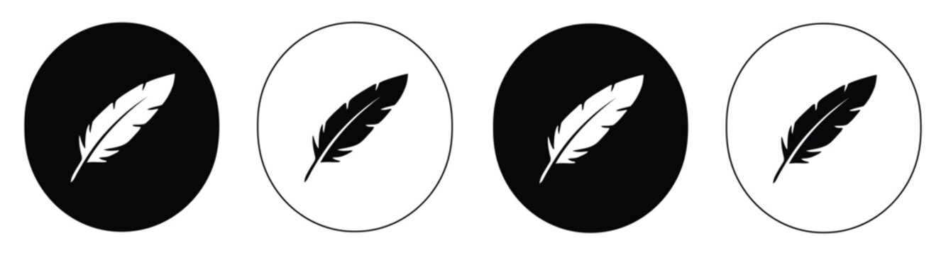 Feather fluffy icons featuring soft, lightweight, decorative, natural, and elegant design elements. Transparent Background.