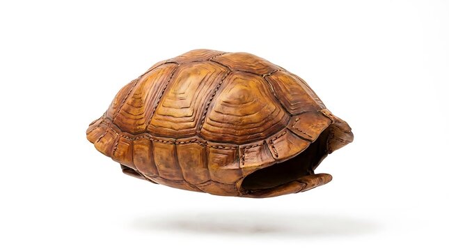 Empty turtle shell isolated on white background.