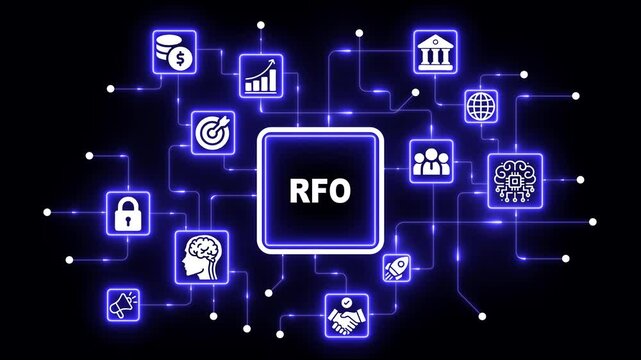 Rfo request for quotation concept with digital business and network connections business process procurement
