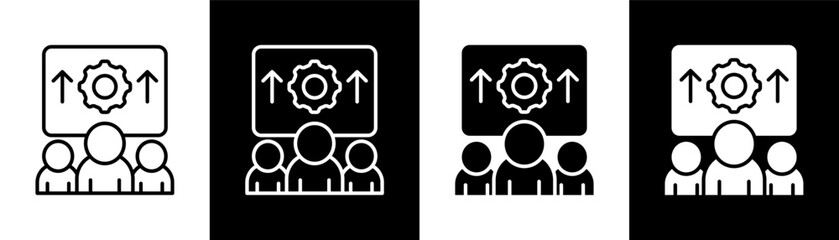 Fototapeta premium Capacity white and black icon set design