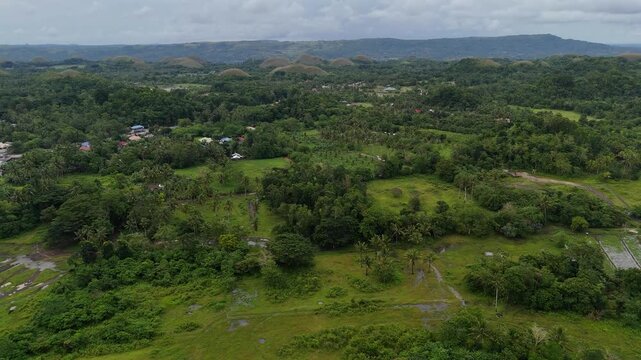Aerial View of the Chocolate Hills in Bohol