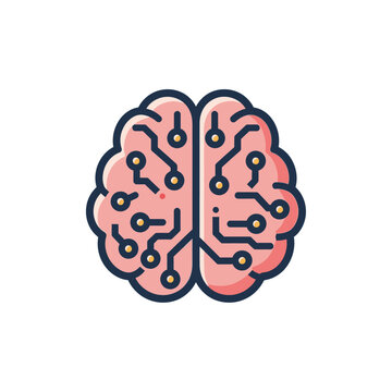 Digital Brain Circuitry Concept