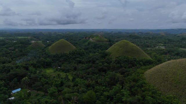 Aerial View of the Chocolate Hills in Bohol