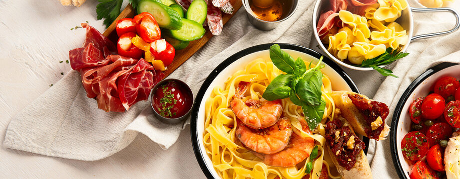 Concepts of Italian food. Italian cuisine