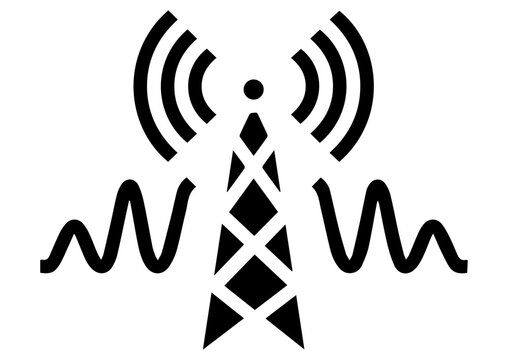 telecommunication service glyph icon vector illustration