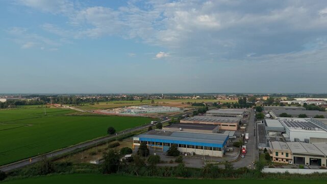 Data Center Architecture Surrounded by Italian Countryside