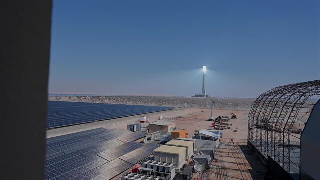A view of the Mohammed bin Rashid Al Maktoum Solar Park, home to the world's largest CSP project.