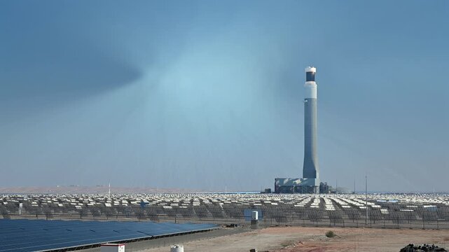 A view of the Mohammed bin Rashid Al Maktoum Solar Park, home to the world's largest CSP project.