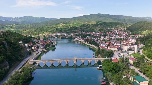 Mehmed Pasha Sokolovic Bridge crossing the Drina River