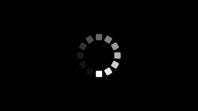 Loading UI Animation Rectangle Shape Rounded Circular Clean White Loop Transparent Background
